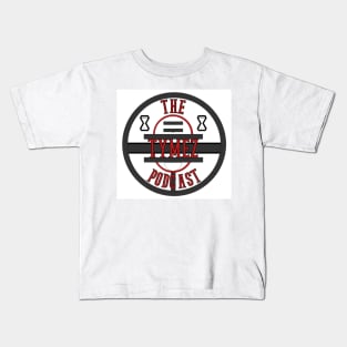 Tymez Podcast White, Red, and Gray Kids T-Shirt